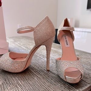 Steve Madden sparkley open toe heels, size 7